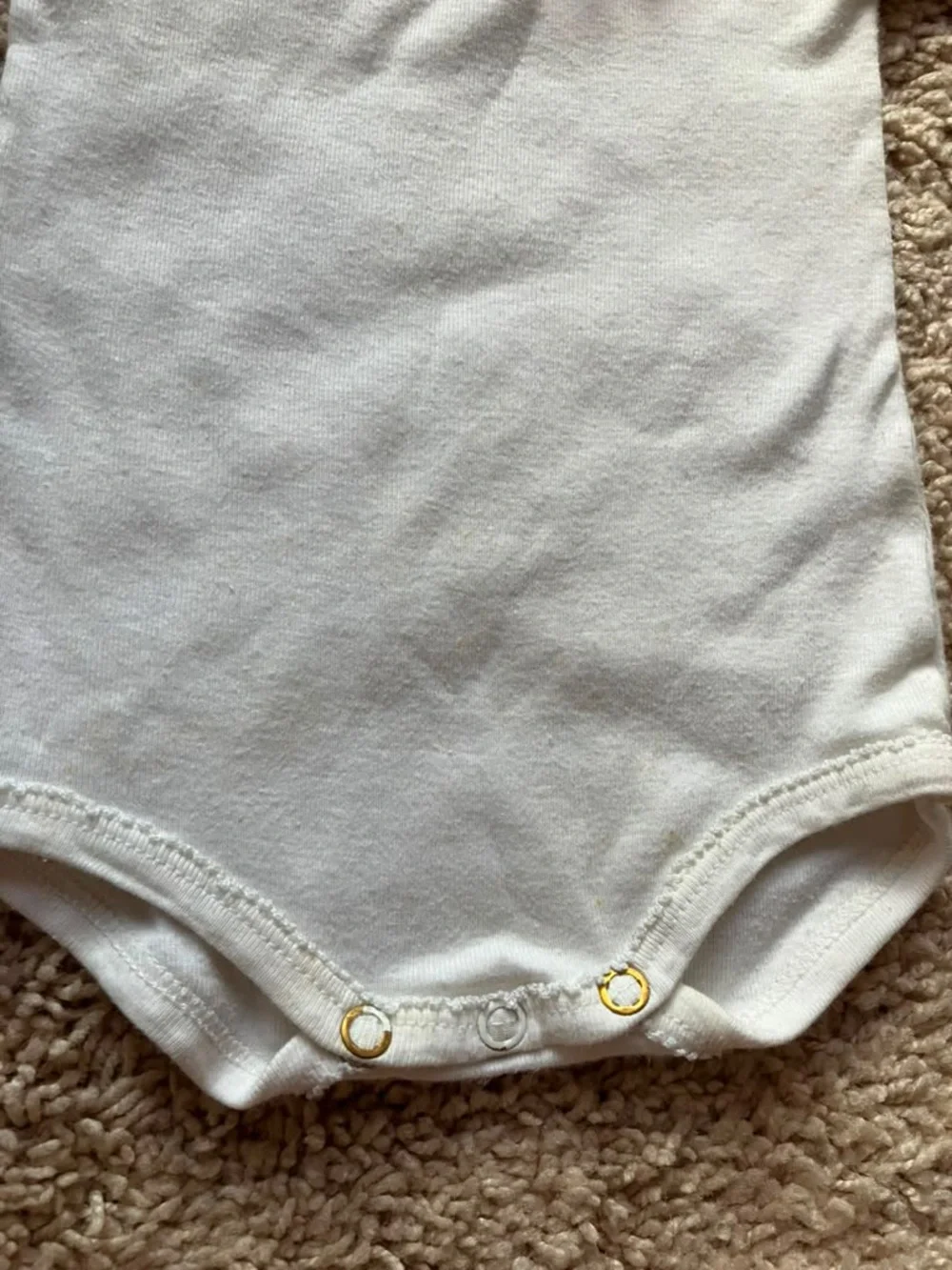 Petit Bateau Vintage 80s White Baby One-Piece with Lace Collar